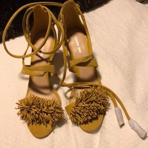 Gianni Bini Green Heeled Sandals